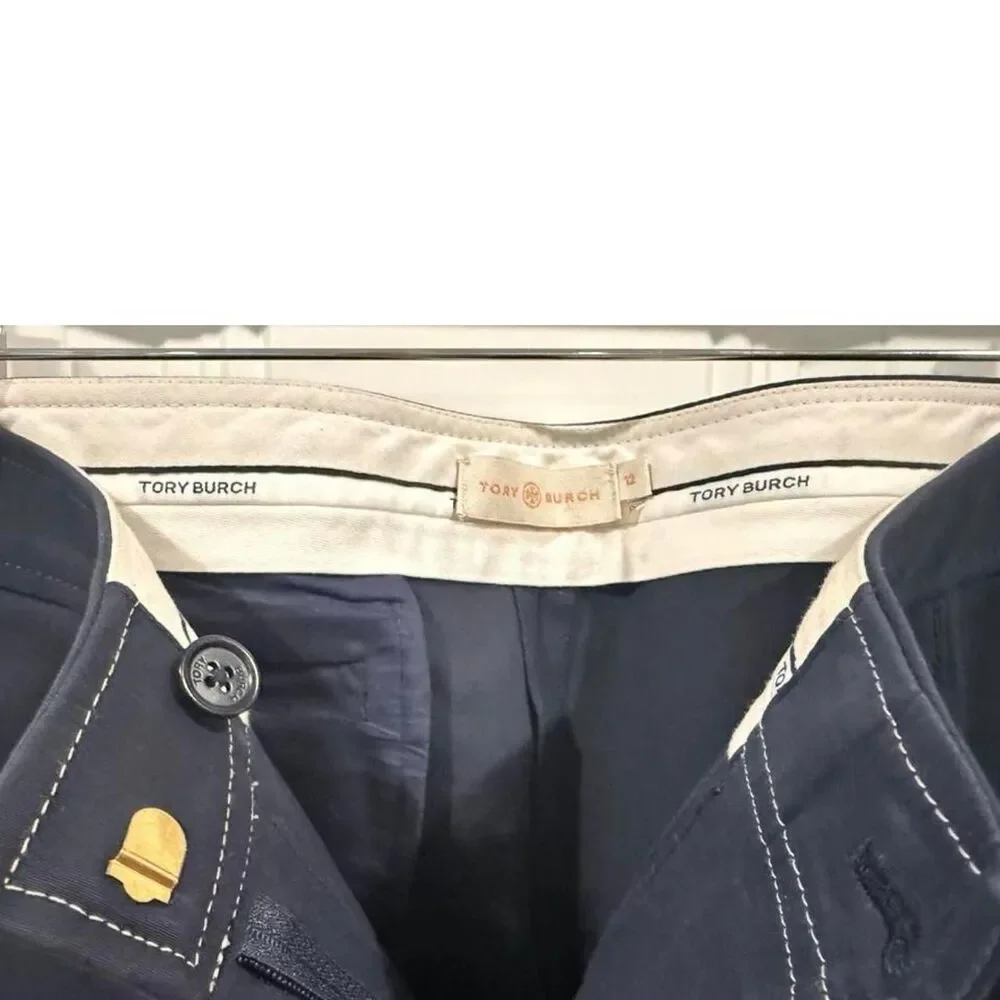 Tory-burch Women's Navy and Blue Trousers